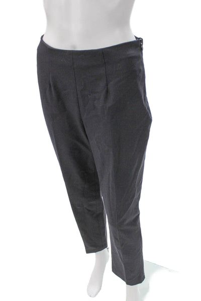 Piazza Sempione Womens Ankle Wool Gray Zip Pants Size 42
