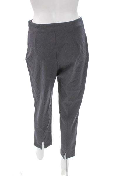 Piazza Sempione Womens Ankle Wool Gray Zip Pants Size 42