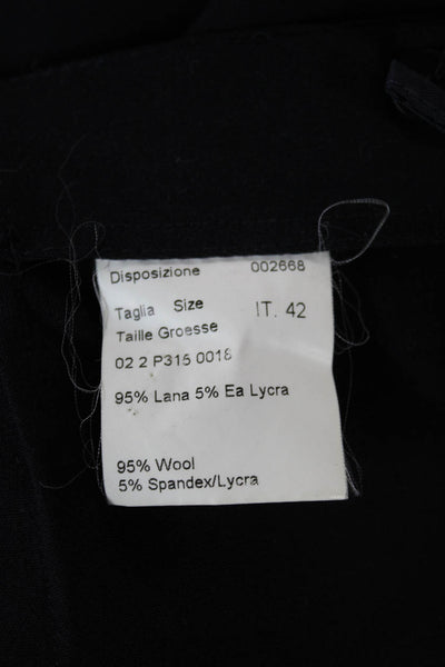 Piazza Sempione Womens Ankle Wool Gray Zip Pants Size 42