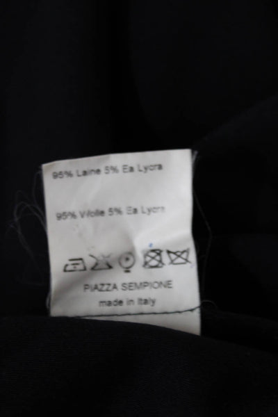 Piazza Sempione Womens Ankle Wool Gray Zip Pants Size 42