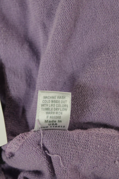 Monrow Womens Jogger Pants Purple Cotton Blend Drawstring Size S