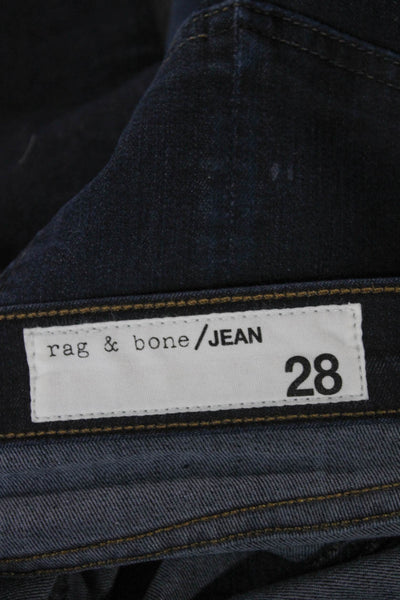 Rag & Bone Womens Skinny Blue Cotton Jeans Size 28