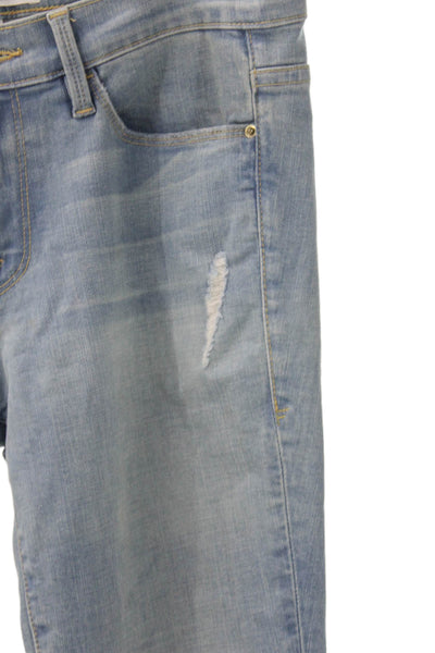 Frame Women Skinny Jeans Blue High Rise Cotton Blend Button Closure Size 29