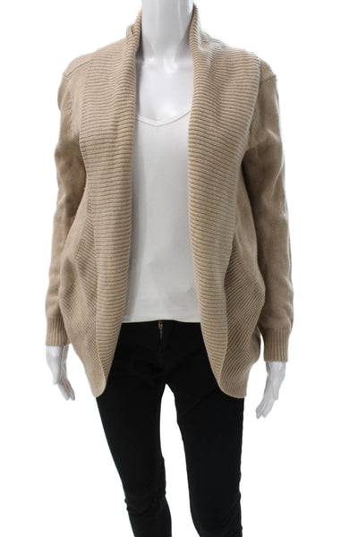 Joie Womens Beige Wool Blend Cardigan Long Sleeve Collared Size XS