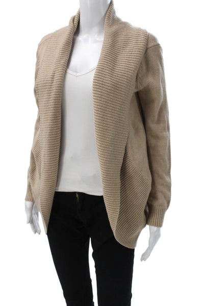 Joie Womens Beige Wool Blend Cardigan Long Sleeve Collared Size XS