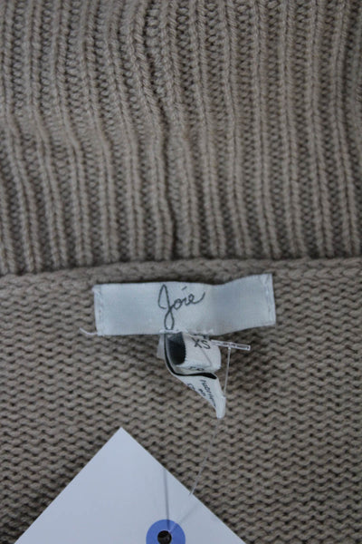 Joie Womens Beige Wool Blend Cardigan Long Sleeve Collared Size XS
