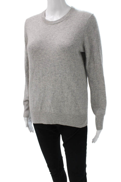 Naadam Women Pullover 100% Cashmere Gray Crewneck Long Sleeve Size S