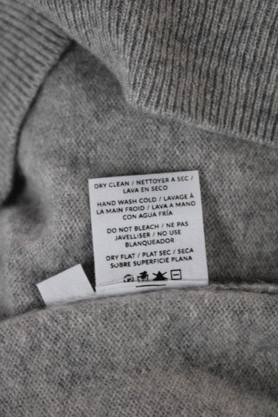 Naadam Women Pullover 100% Cashmere Gray Crewneck Long Sleeve Size S