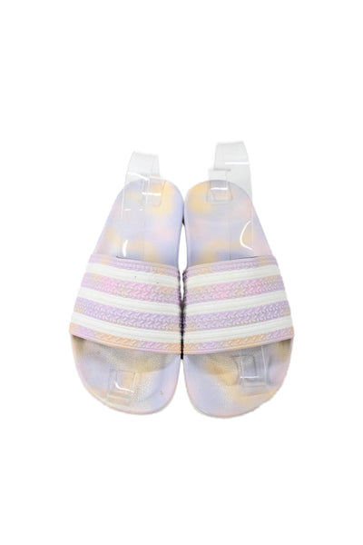 Adidas Womens Tie Dye Slide On Sandals Purple Size 6