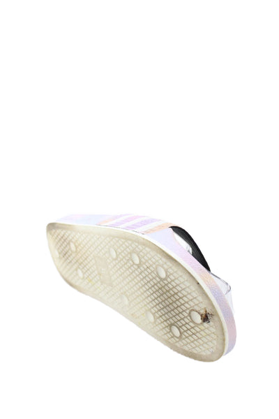 Adidas Womens Tie Dye Slide On Sandals Purple Size 6