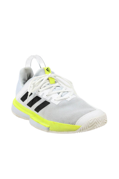 Adidas Womens Ultra Boost Running Sneakers White Neon Yellow Size 9
