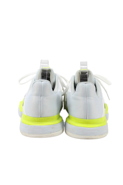 Adidas Womens Ultra Boost Running Sneakers White Neon Yellow Size 9