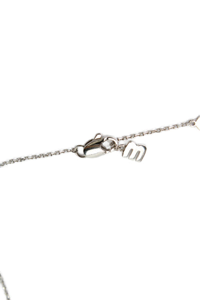 APM Monaco Womens 925 Silver Cubic Zirconia Double Meteorites Necklace 16"