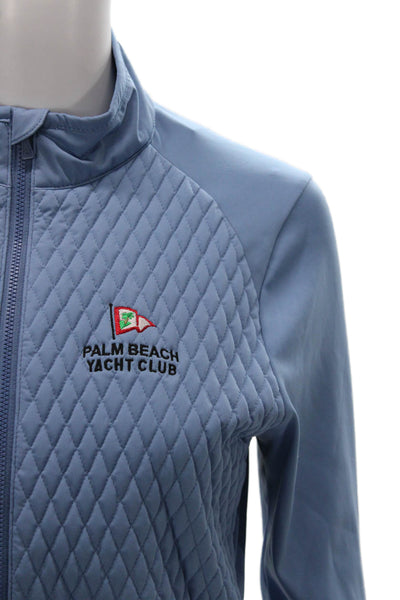 Peter Millar Womens Quilted Performance Zip Basic Jacket Blue Size S