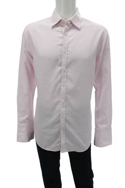 Charles Tyrwhitt Mens Pink Check Cotton Dress Shirt Size 16.5 34/35