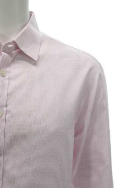 Charles Tyrwhitt Mens Pink Check Cotton Dress Shirt Size 16.5 34/35