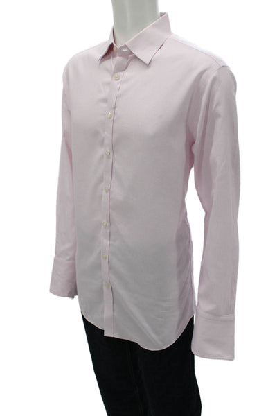 Charles Tyrwhitt Mens Pink Check Cotton Dress Shirt Size 16.5 34/35