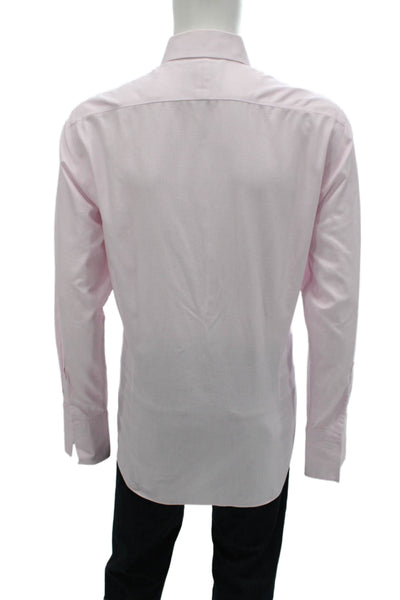 Charles Tyrwhitt Mens Pink Check Cotton Dress Shirt Size 16.5 34/35