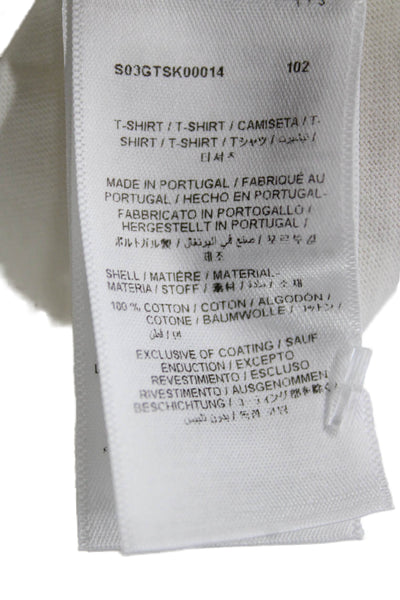 Bonpoint Childrens Girls Cherry Detail Tee Shirt White Cotton Size 6