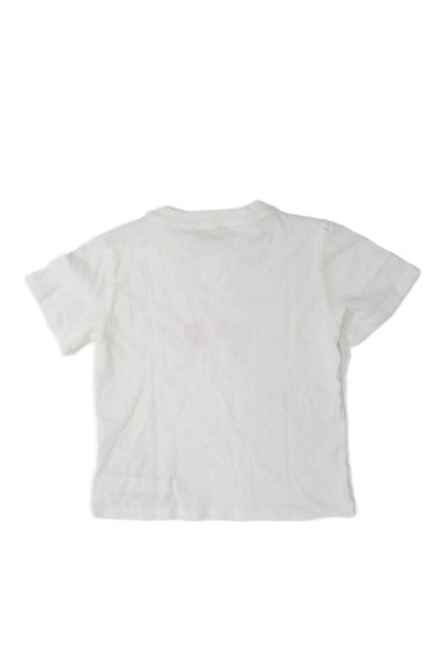 Bonpoint Childrens Girls Cherry Detail Tee Shirt White Red Size 6