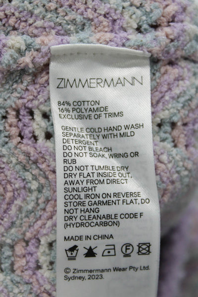 Zimmermann Childrens Girls Polo Sweater Shorts Set Lavender Blue Size 6