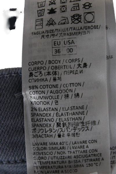 ELEVENTY Women Chino Pants Gray Cotton High Rise 24 Inseam Size 00