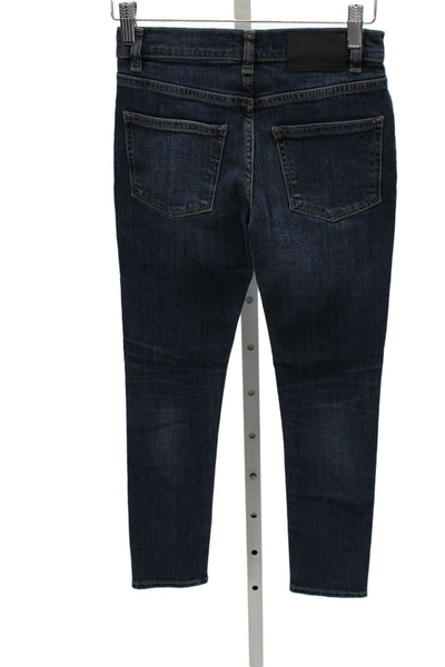 DL1961 Childrens Boys Zane Super Skinny Leg Jeans Blue Cotton Size 8