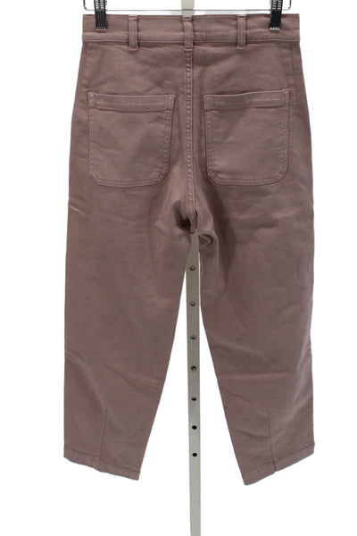 ELEVENTY Womens Cargo Pants Purple Cotton High Rise Button Size 00