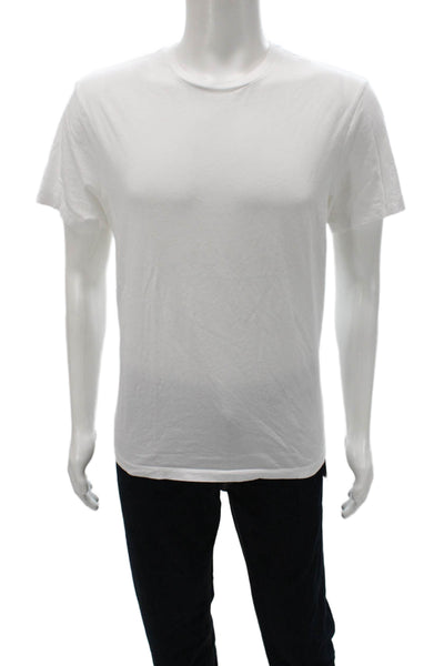 J Crew Mens T-Shirt White 100% Cotton Crew Neck Short Sleeve Size L