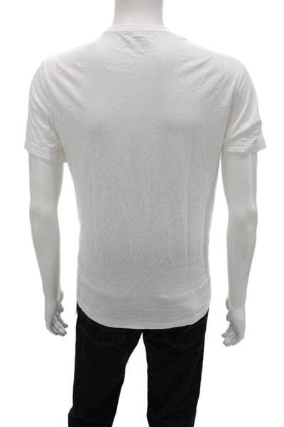 J Crew Mens T-Shirt White 100% Cotton Crew Neck Short Sleeve Size L