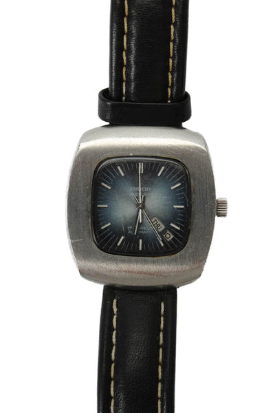 Ricoh Japan Mens Vintage Stainless Steel Atlas TV Automatic Watch 37mm