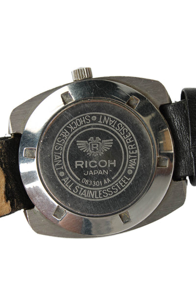 Ricoh Japan Mens Vintage Stainless Steel Atlas TV Automatic Watch 37mm