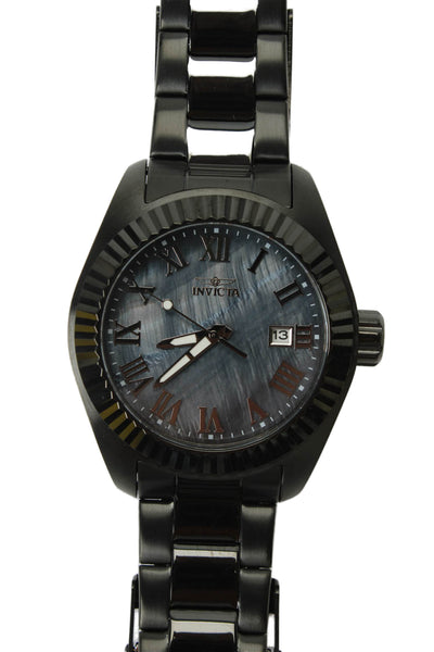 Invicta Womens Black S Steel Oyster Dial Lady Angel 44277 Quartz Watch 40mm