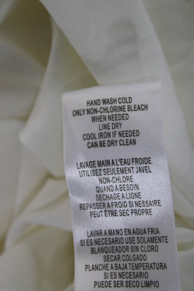 BCBGMAXAZRIA Womens Ivory Maxi Dress V-Neck Sleeveless Size XS