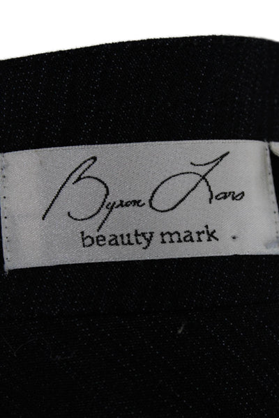 Beauty Mark Womens Straight Pencil Skirt Blue 95% Cotton Knee Length Size 6