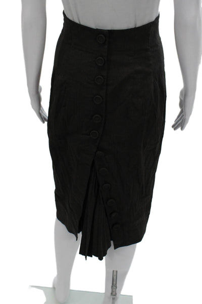Beauty Mark Women Straight Pencil Black Striped Knee-Length Skirt Size 6