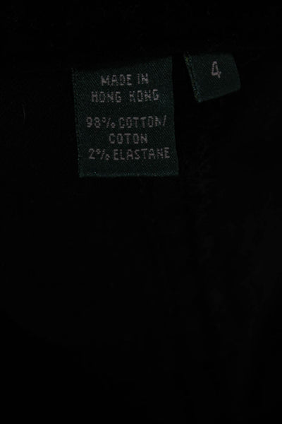 Lauren Jeans Company Womens Dress Pants Black 98% Cotton Size 4