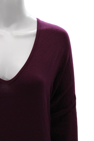 Rachel Pally Womens Tunic Purple V-Neck Modal 3/4 Sleeve Size S