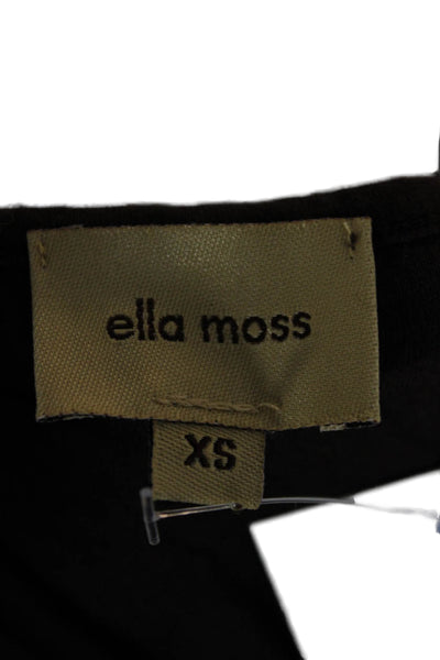 Ella Moss Women Tunic Brown V-Neck Sleeveless Tie 50% Pima Cotton Size XS