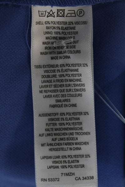 French Connection Womens Mini Square Neck Blue Dress Sleeveless Size 12