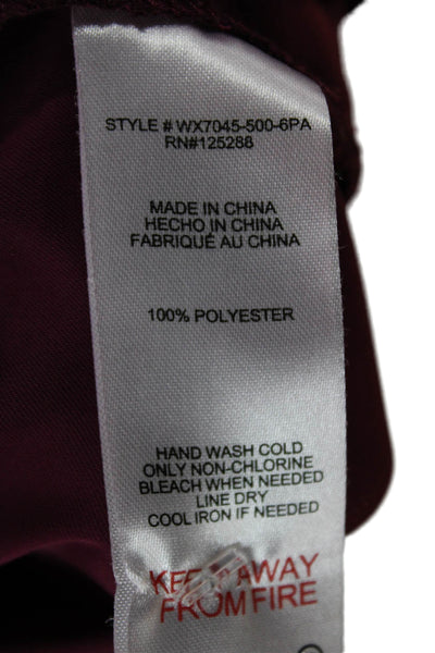 Jason Wu Women Basic Purple Polyester Collared Long Sleeve Blouse Button Size M