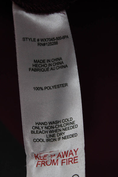 Jason Wu Women Basic Purple Polyester Collared Long Sleeve Blouse Button Size M