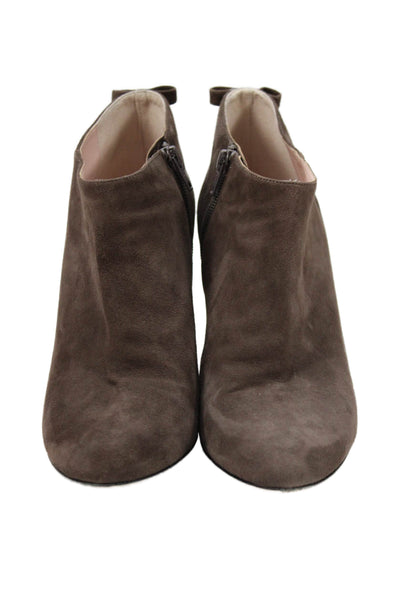 Kate Spade New York Womens Suede Netta Ankle Boots Brown Size 10 Medium