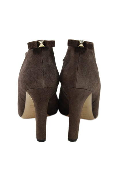 Kate Spade New York Womens Suede Netta Ankle Boots Brown Size 10 Medium