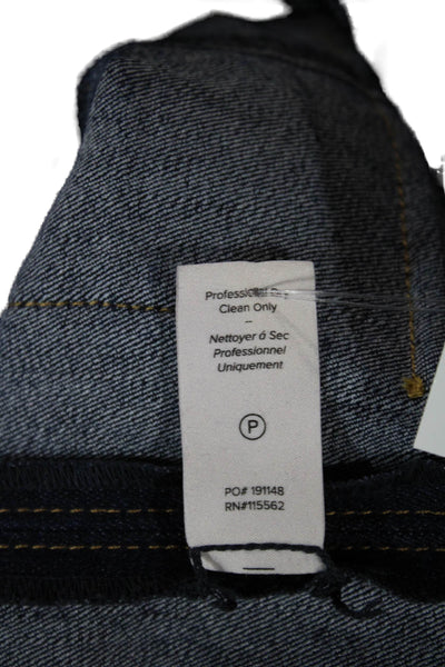 Cinq à Sept Women Wide Leg Jeans Blue Cotton Blend Mid Rise Size 4
