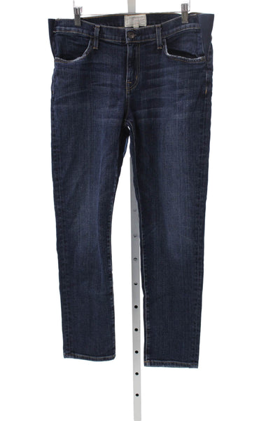 Current/Elliott Women Boyfriend Maternity Jeans Blue Mid Rise 27in Size 28