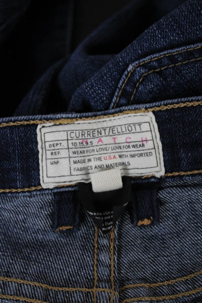 Current/Elliott Women Boyfriend Maternity Jeans Blue Mid Rise 27in Size 28