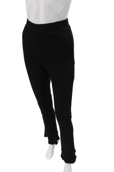 Zara Womens Black Pull On Solid Cotton Elastane Pants Size M