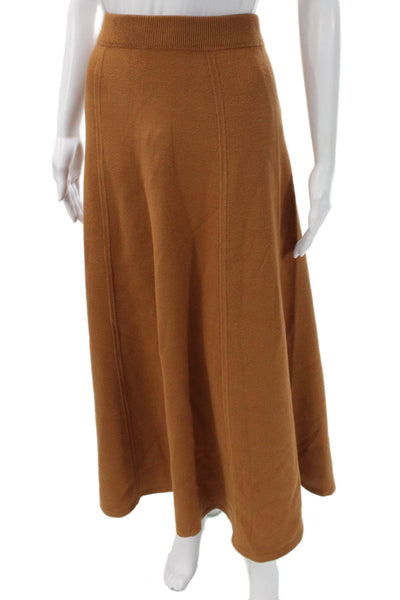Marie Oliver Women A-Line Brown Viscose Long Skirt Size 1