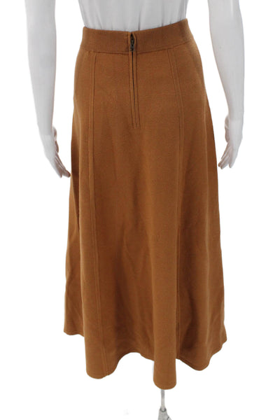 Marie Oliver Women A-Line Brown Viscose Long Skirt Size 1